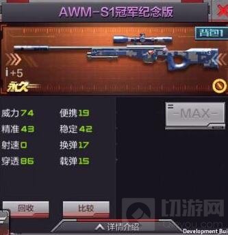 CF手游AWMS1冠军纪念版好不好用 新武器属性爆料