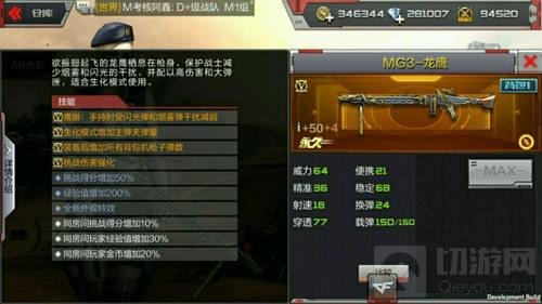 CF手游MG3龙鹰怎么样 MG3龙鹰属性技能及图片